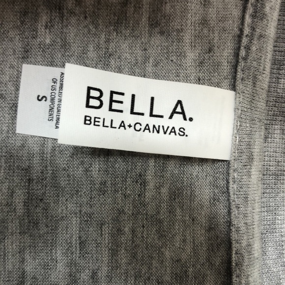NWOT Bella Canvas Womens Gray Long Sleeve Tee T-Shirt L LARGE - Picture 2 of 8